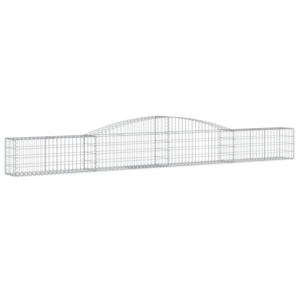 Coșuri gabion arcuite 6 buc, 400x30x40/60 cm, fier galvanizat GartenMobel Dekor
