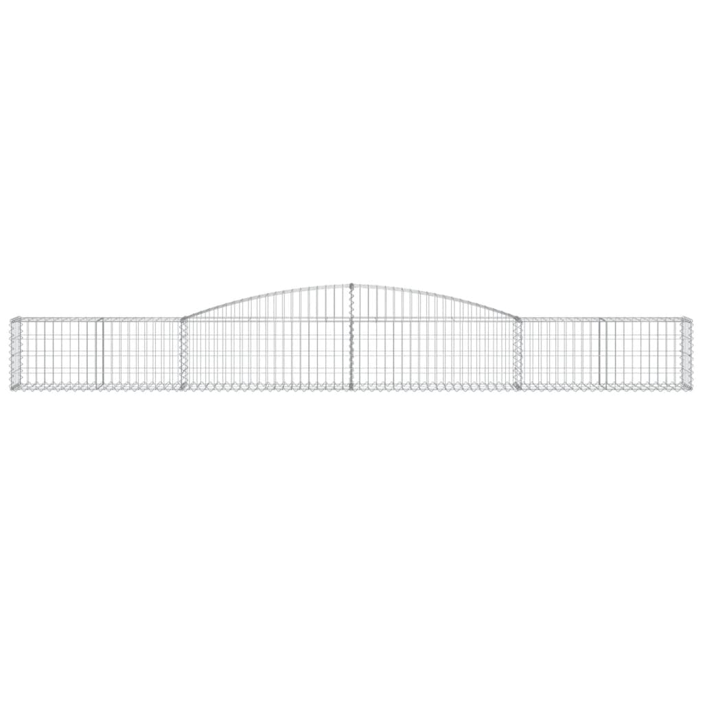 Coșuri gabion arcuite 6 buc, 400x30x40/60 cm, fier galvanizat GartenMobel Dekor