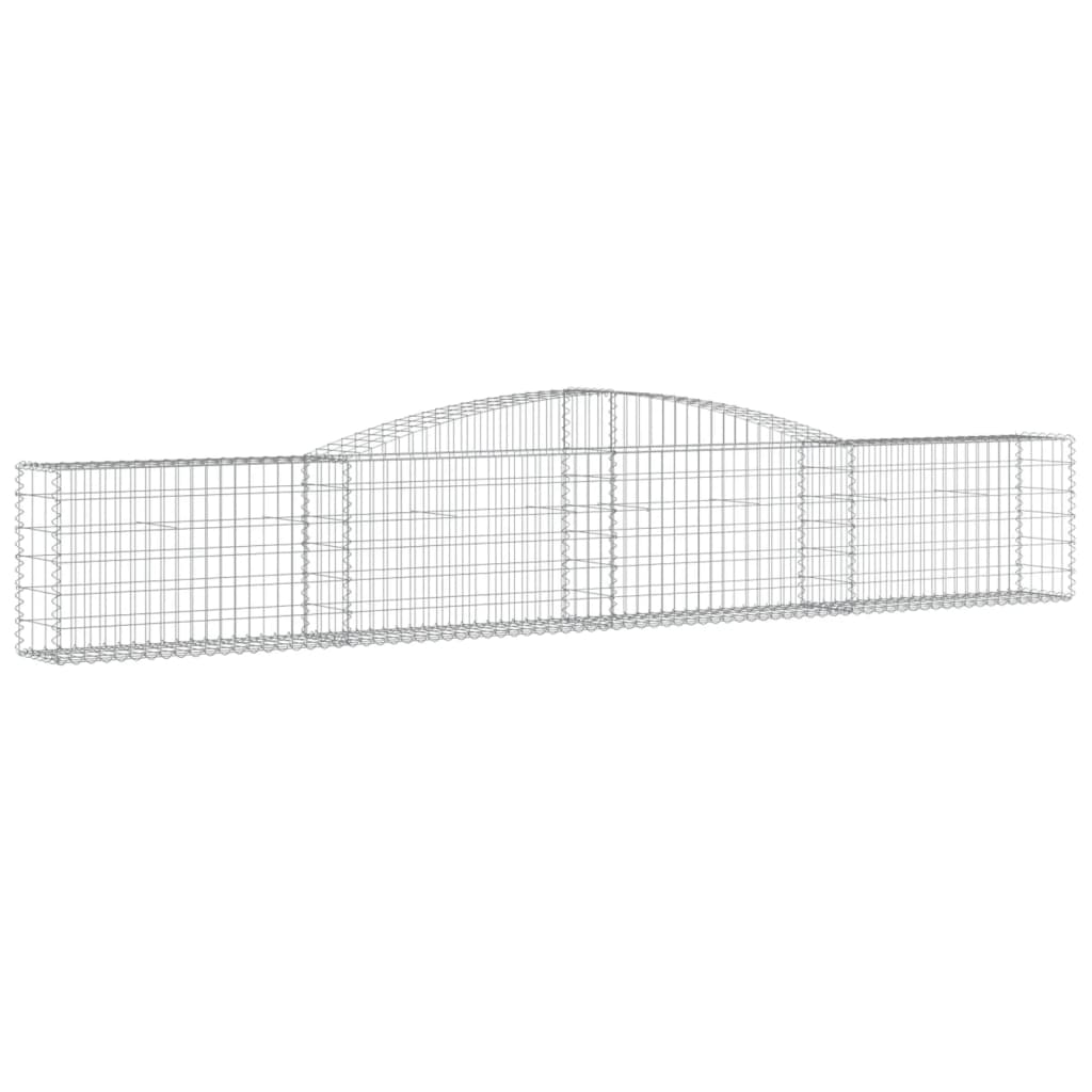 Coșuri gabion arcuite 6 buc, 400x30x60/80 cm, fier galvanizat GartenMobel Dekor