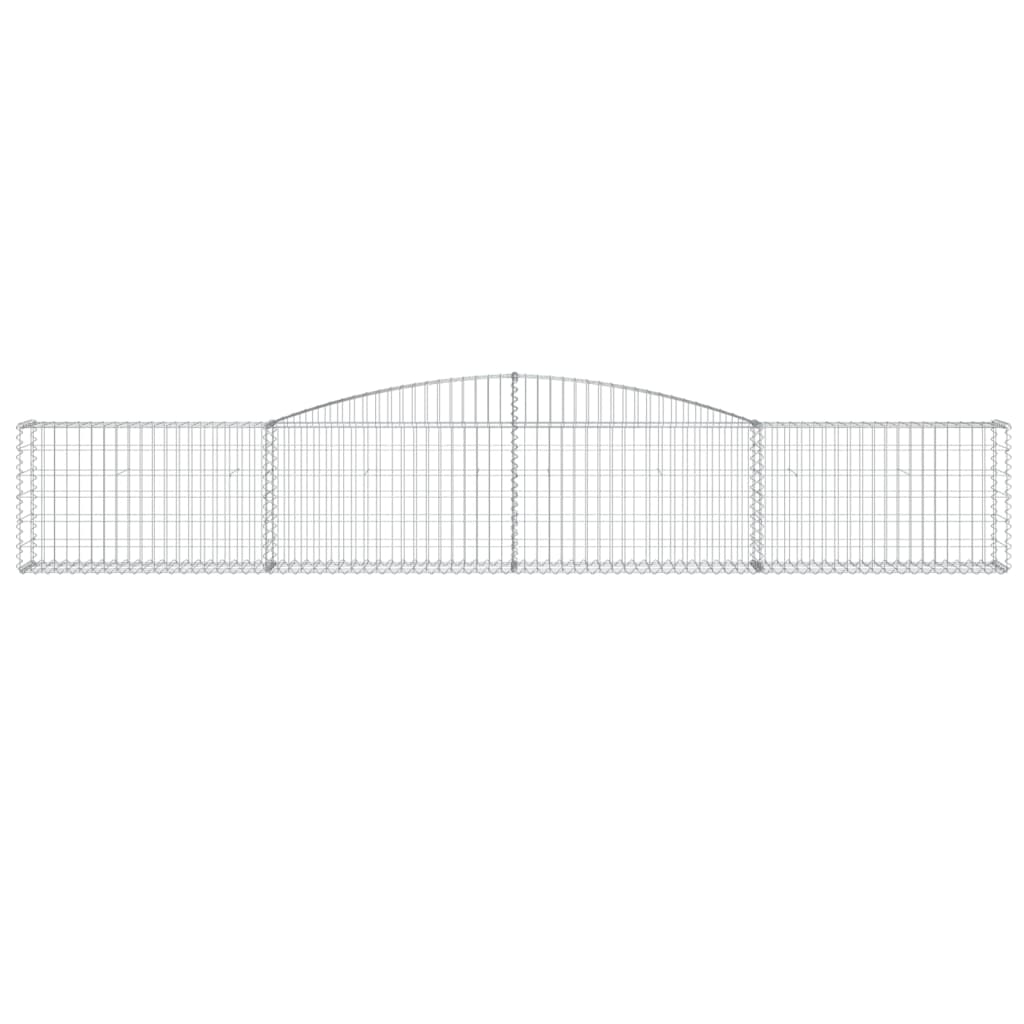Coșuri gabion arcuite 6 buc, 400x30x60/80 cm, fier galvanizat GartenMobel Dekor