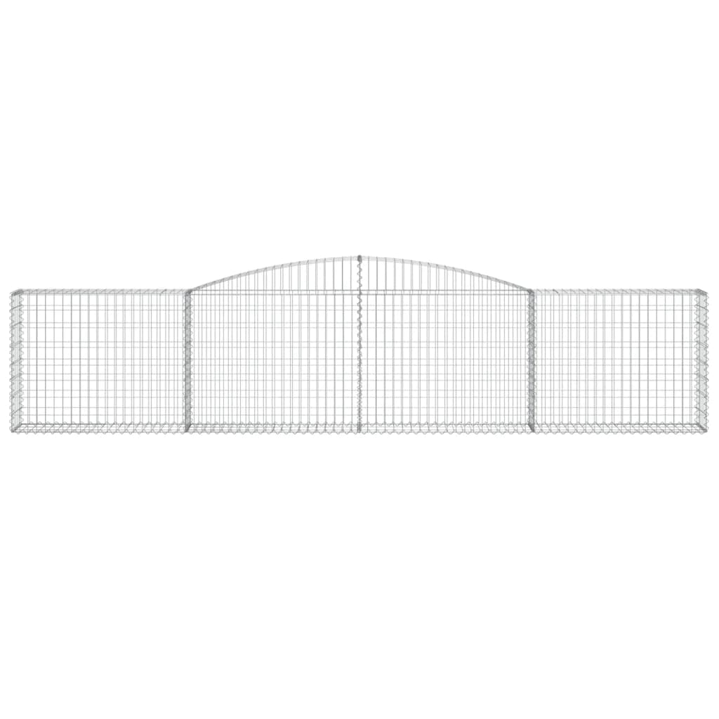 Coșuri gabion arcuite 6 buc, 400x30x80/100 cm, fier galvanizat GartenMobel Dekor