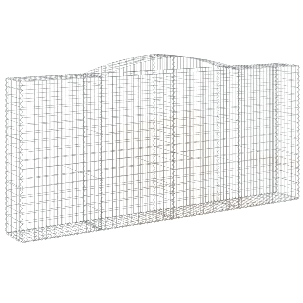 Coșuri gabion arcuite 6 buc, 400x50x180/200 cm, fier galvanizat GartenMobel Dekor