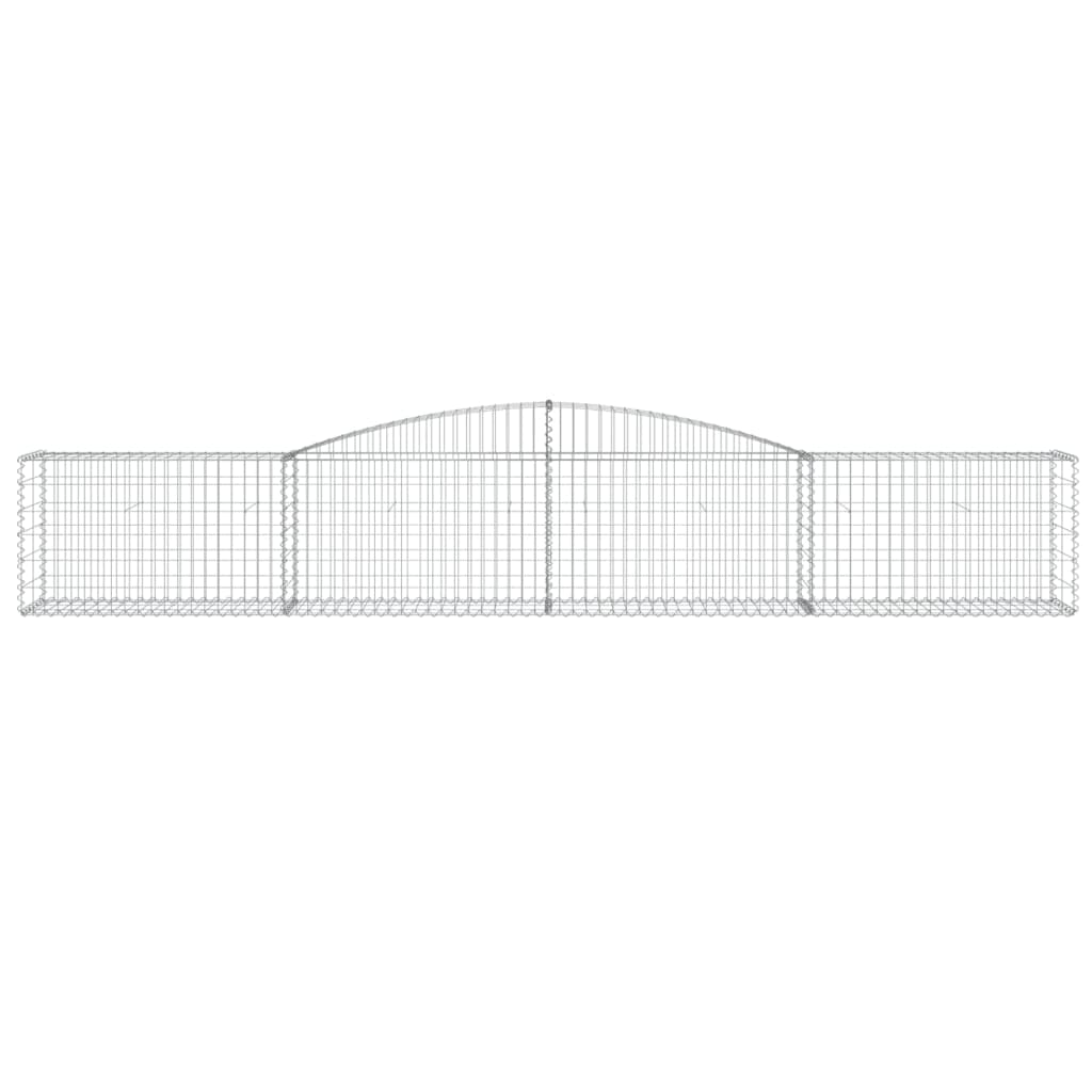 Coșuri gabion arcuite 6 buc, 400x50x60/80 cm, fier galvanizat GartenMobel Dekor