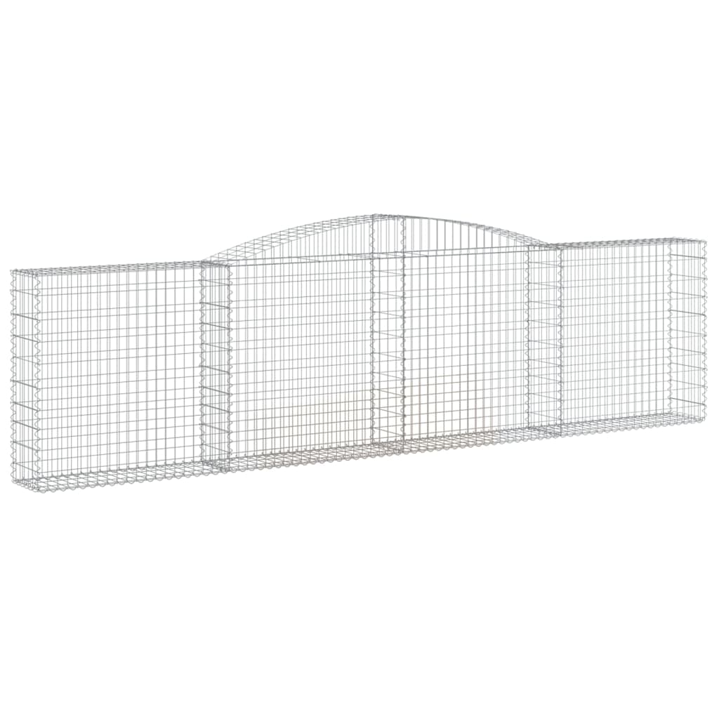 Coșuri gabion arcuite 8 buc, 400x30x100/120 cm fier galvanizat GartenMobel Dekor