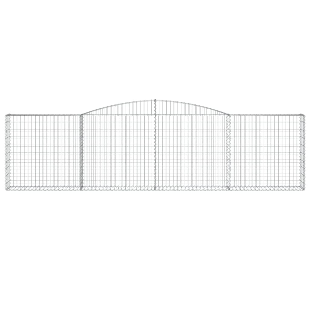 Coșuri gabion arcuite 8 buc, 400x30x100/120 cm fier galvanizat GartenMobel Dekor