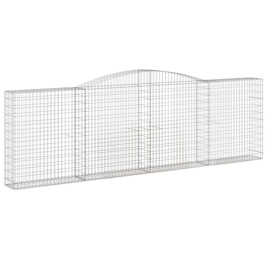 Coșuri gabion arcuite 8 buc. 400x30x120/140 cm fier galvanizat GartenMobel Dekor
