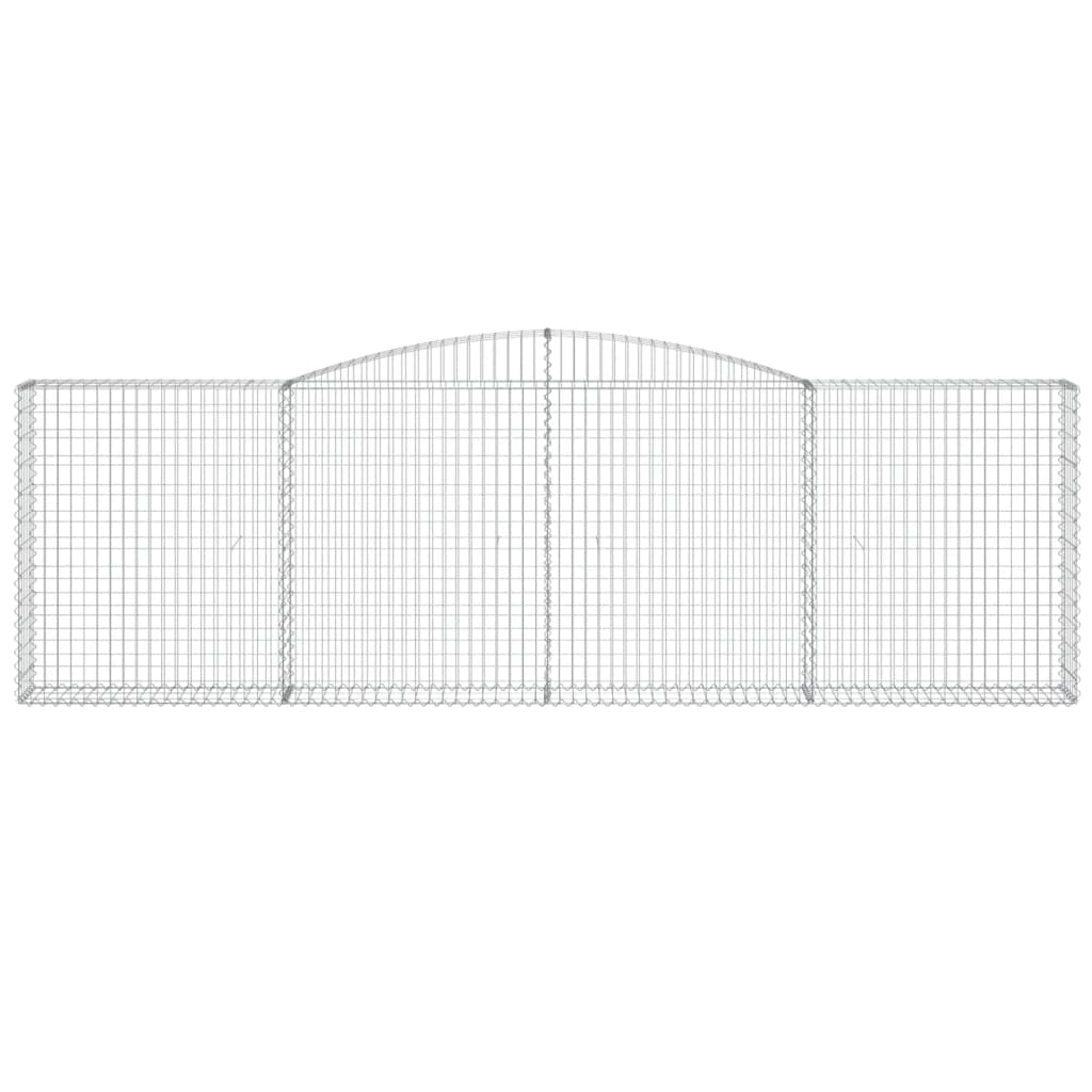 Coșuri gabion arcuite 8 buc. 400x30x120/140 cm fier galvanizat GartenMobel Dekor