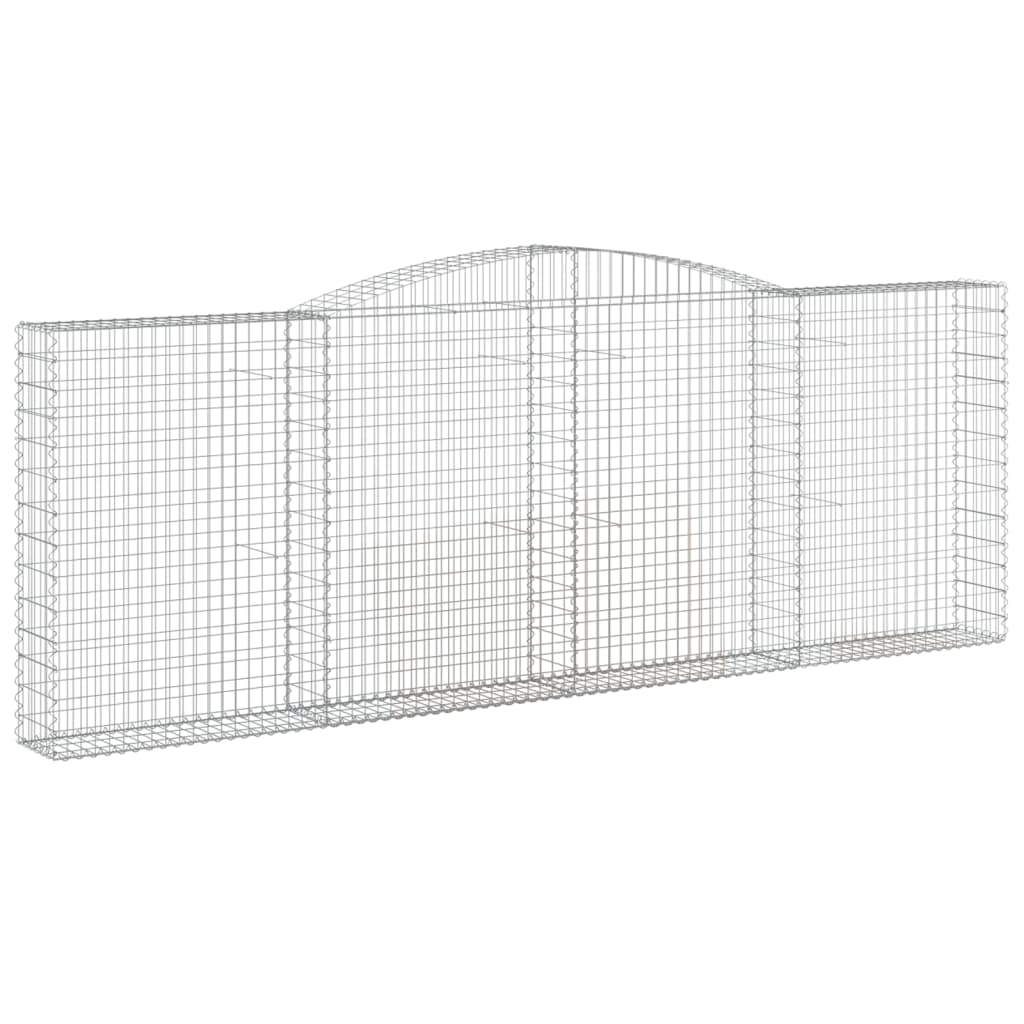 Coșuri gabion arcuite 8 buc, 400x30x140/160 cm, fier galvanizat GartenMobel Dekor