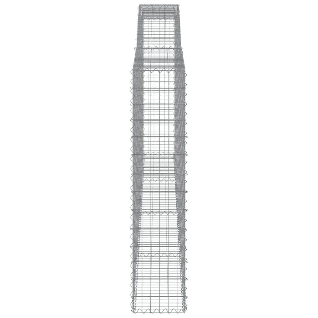 Coșuri gabion arcuite 8 buc, 400x30x140/160 cm, fier galvanizat GartenMobel Dekor