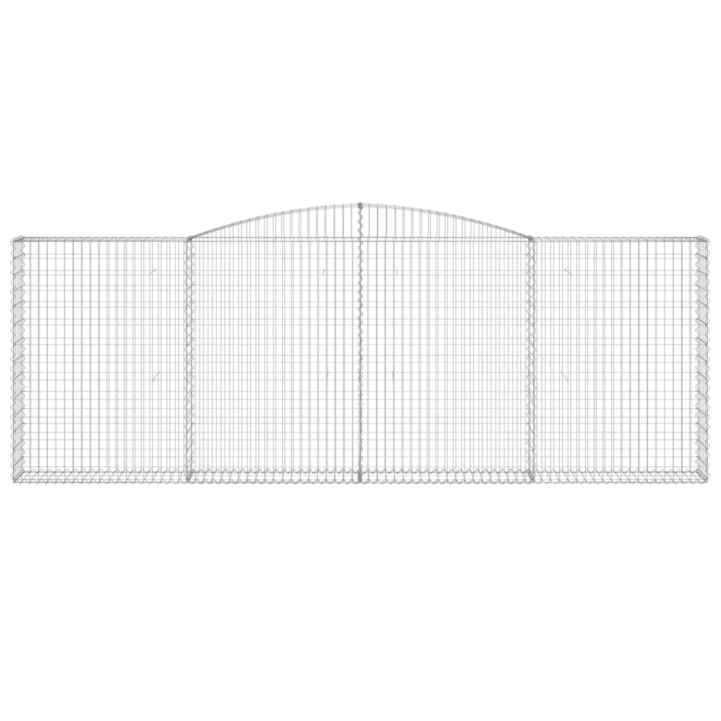 Coșuri gabion arcuite 8 buc, 400x30x140/160 cm, fier galvanizat GartenMobel Dekor