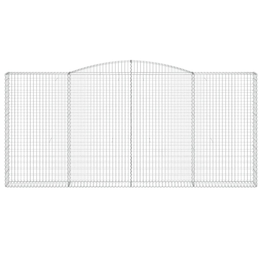 Coșuri gabion arcuite 8 buc, 400x30x180/200 cm, fier galvanizat GartenMobel Dekor
