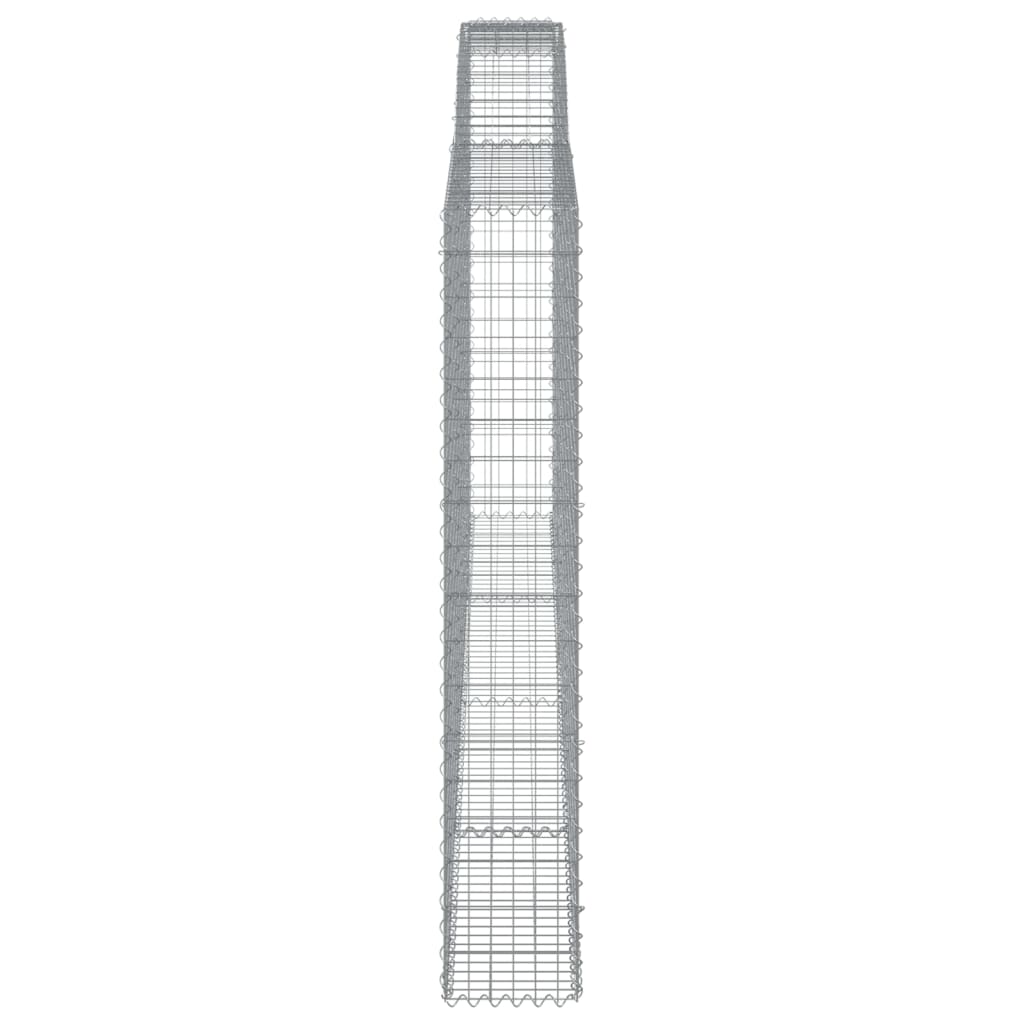 Coșuri gabion arcuite 8 buc, 400x30x180/200 cm, fier galvanizat GartenMobel Dekor