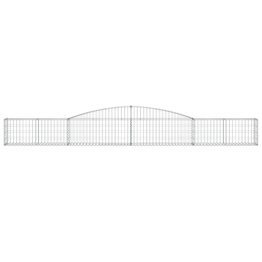 Coșuri gabion arcuite 8 buc, 400x30x40/60 cm, fier galvanizat GartenMobel Dekor