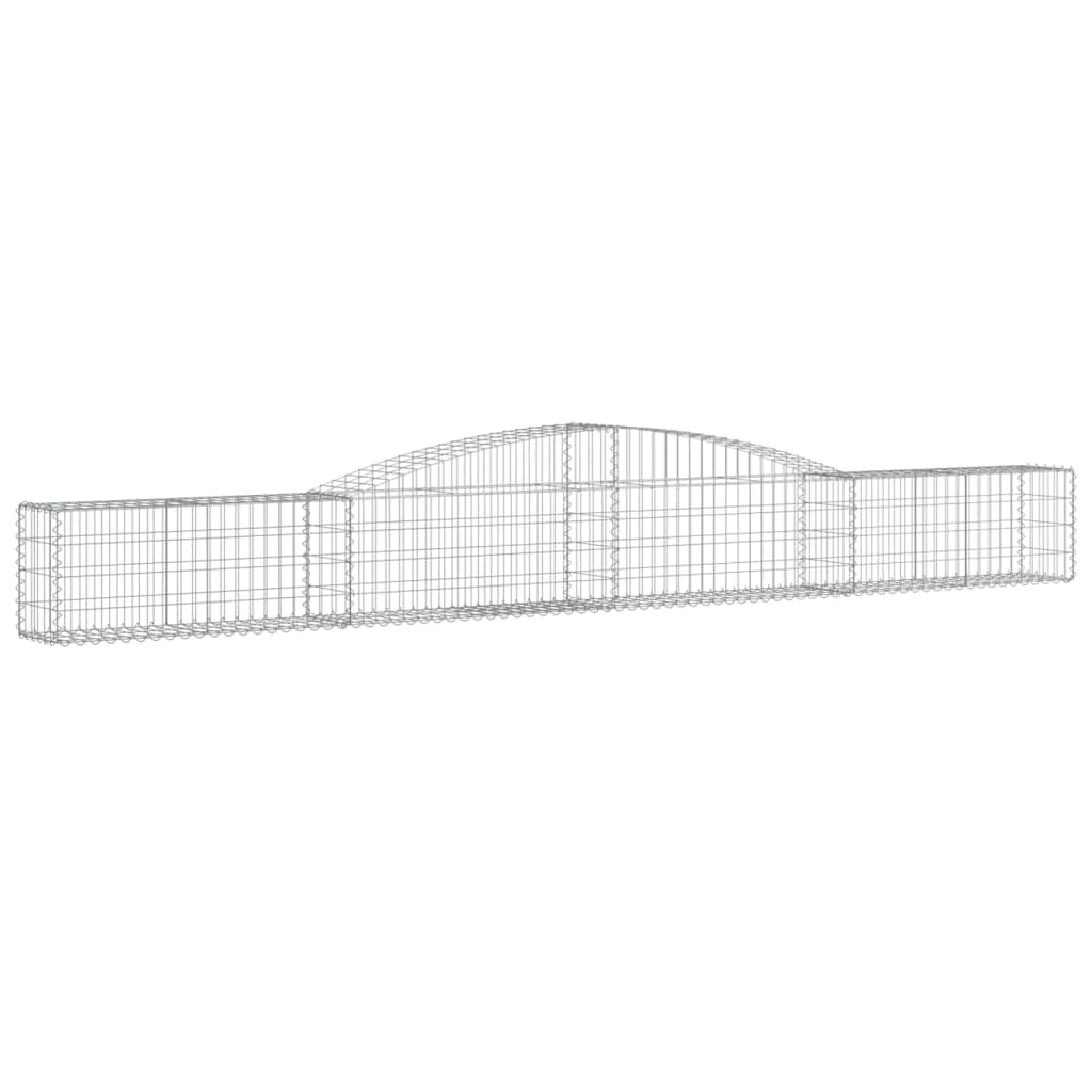 Coșuri gabion arcuite 8 buc, 400x30x40/60 cm, fier galvanizat GartenMobel Dekor