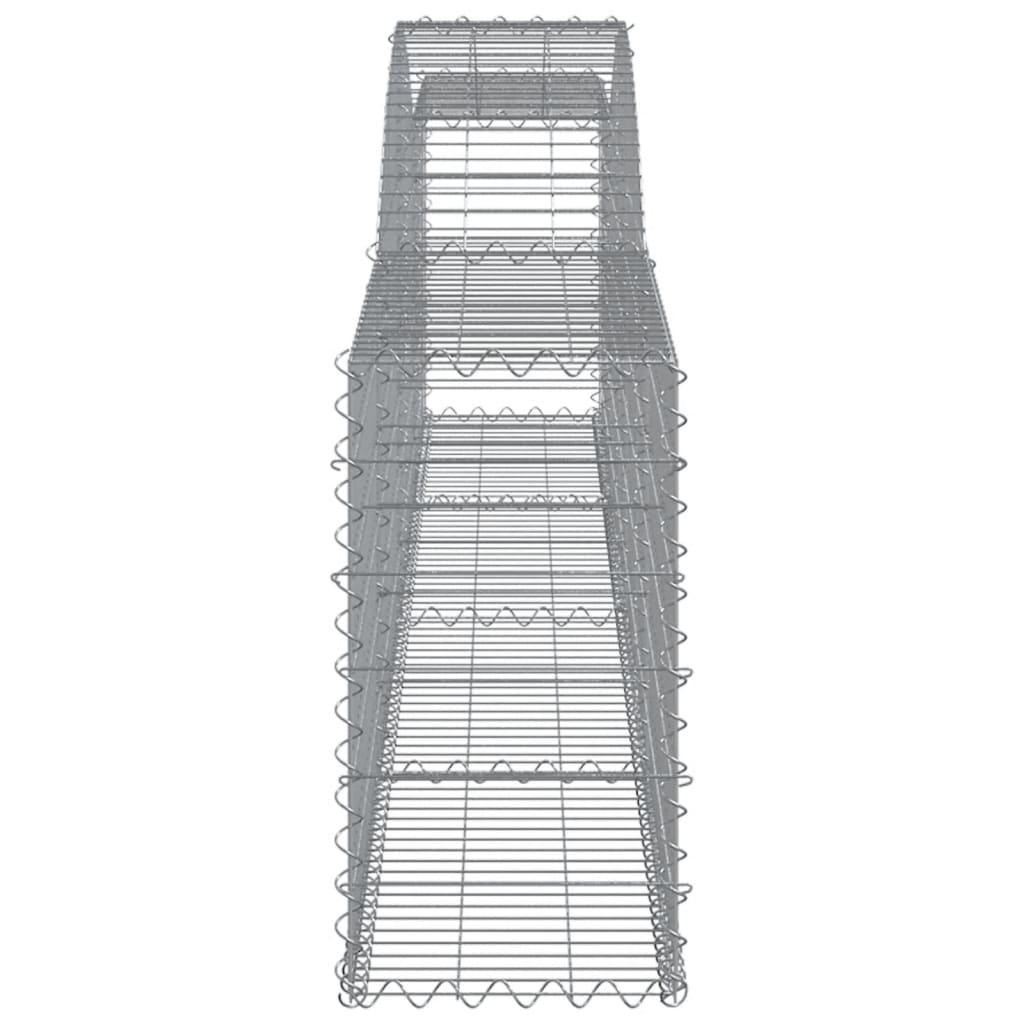Coșuri gabion arcuite 8 buc, 400x30x60/80 cm, fier galvanizat GartenMobel Dekor