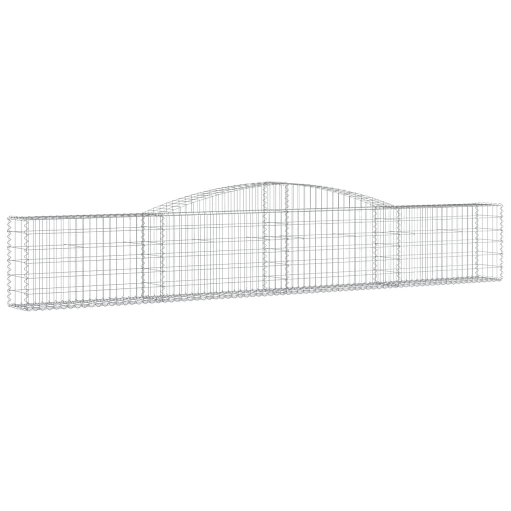 Coșuri gabion arcuite 8 buc, 400x30x60/80 cm, fier galvanizat GartenMobel Dekor
