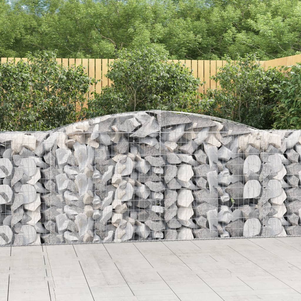 Coșuri gabion arcuite 8 buc, 400x50x100/120 cm fier galvanizat GartenMobel Dekor