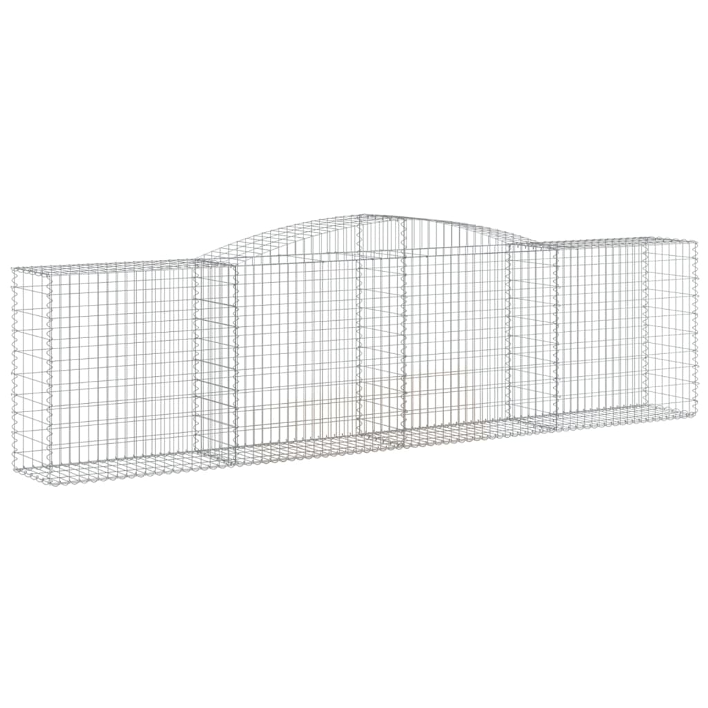 Coșuri gabion arcuite 8 buc, 400x50x100/120 cm fier galvanizat GartenMobel Dekor