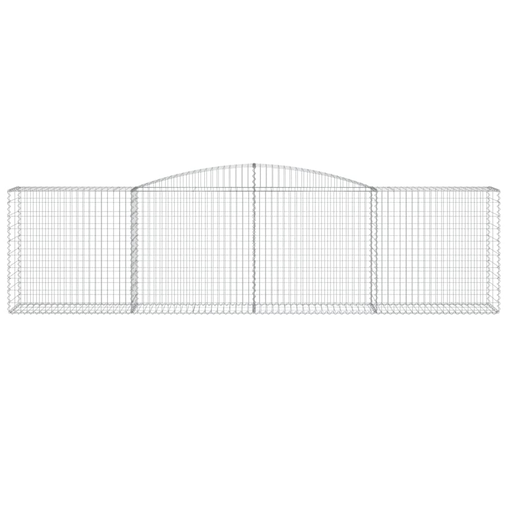 Coșuri gabion arcuite 8 buc, 400x50x100/120 cm fier galvanizat GartenMobel Dekor