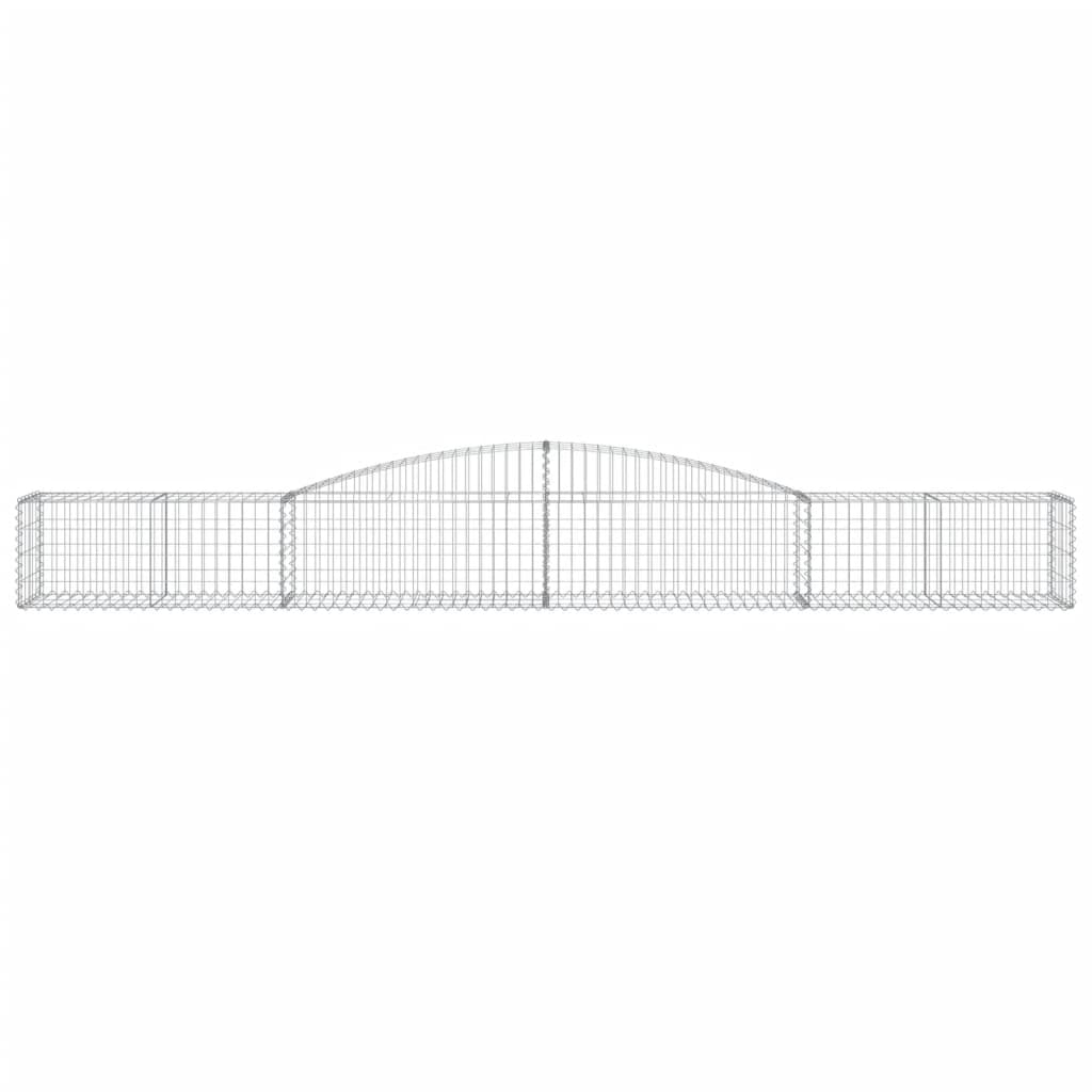 Coșuri gabion arcuite 8 buc, 400x50x40/60 cm, fier galvanizat GartenMobel Dekor