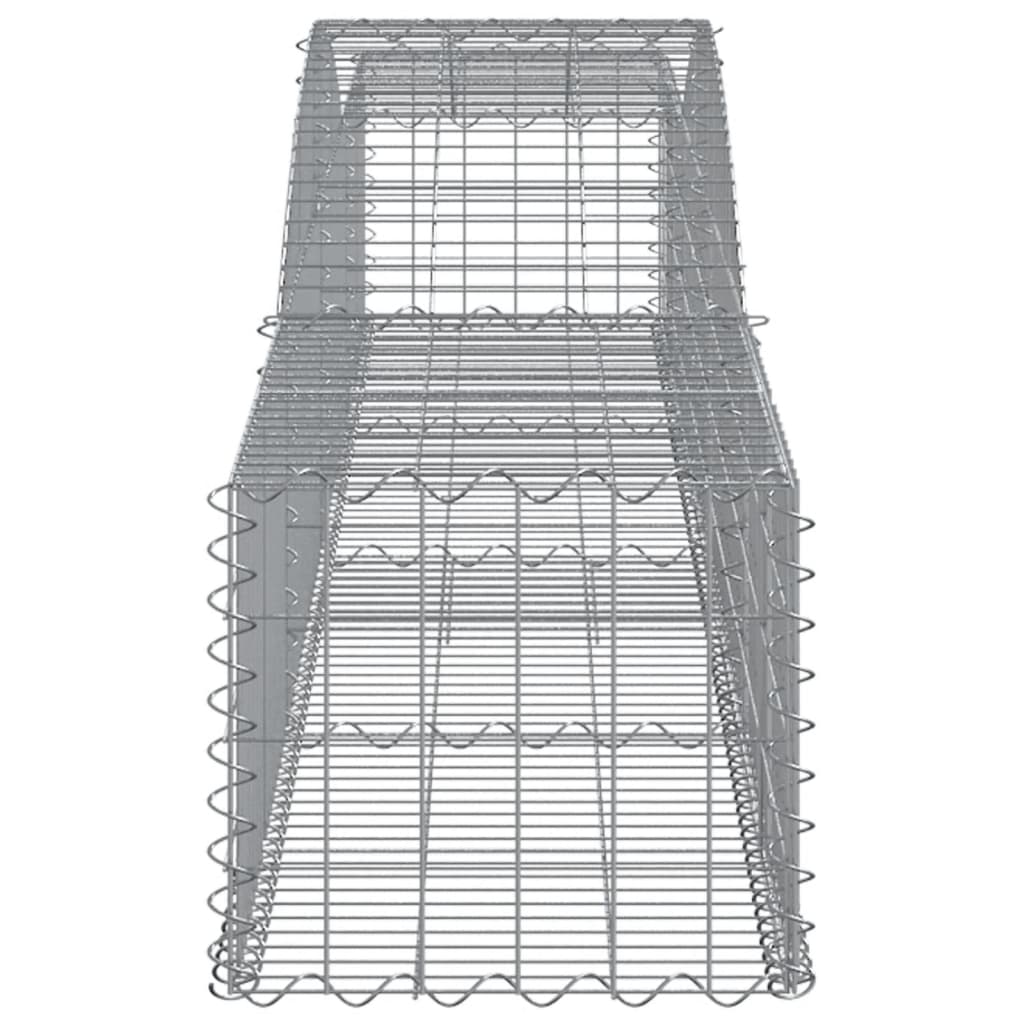 Coșuri gabion arcuite 8 buc, 400x50x40/60 cm, fier galvanizat GartenMobel Dekor