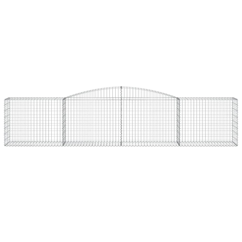 Coșuri gabion arcuite 8 buc, 400x50x80/100 cm, fier galvanizat GartenMobel Dekor