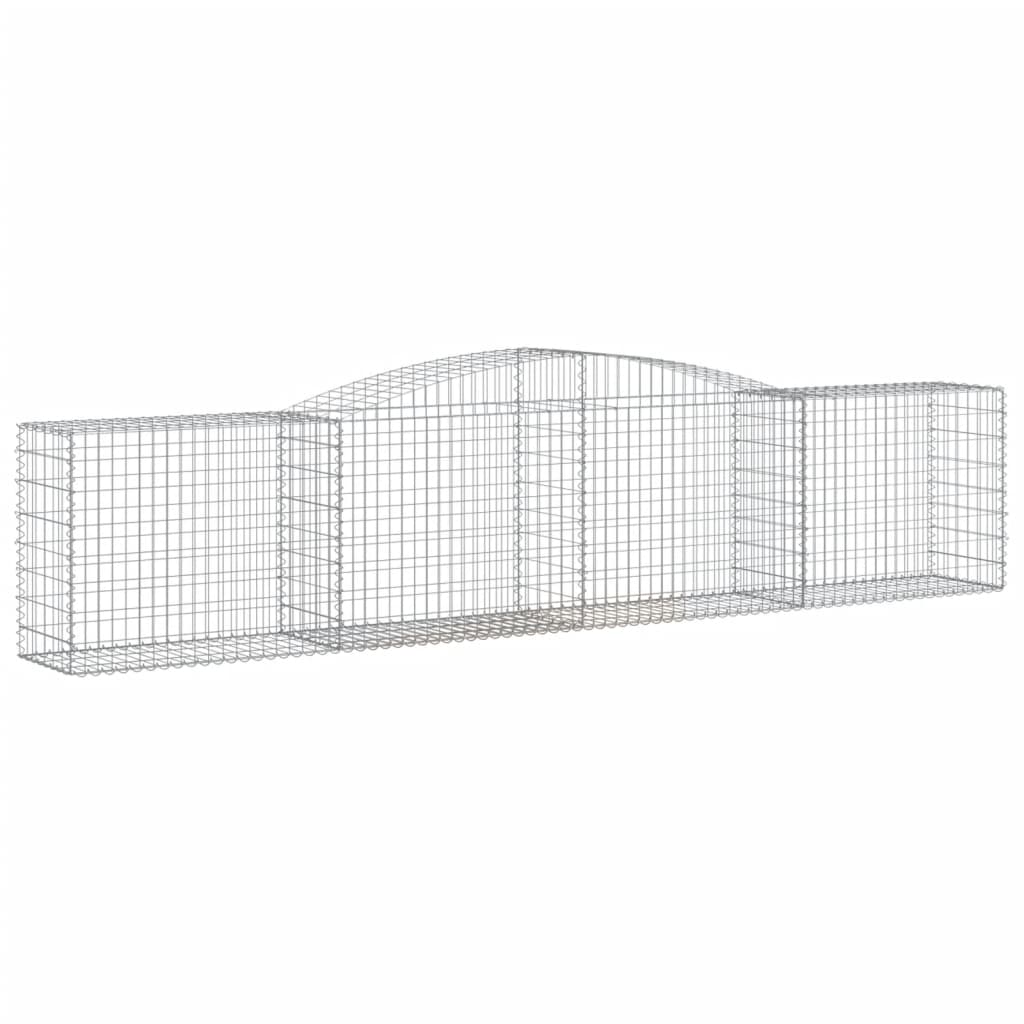 Coșuri gabion arcuite 8 buc, 400x50x80/100 cm, fier galvanizat GartenMobel Dekor