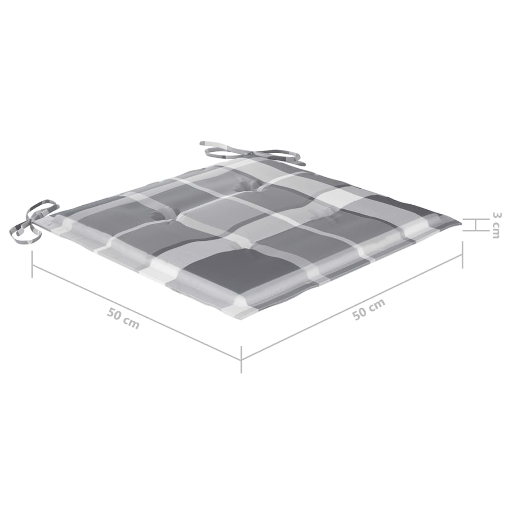 Scaune de grădină cu perne, 2 buc., lemn masiv de tec GartenMobel Dekor