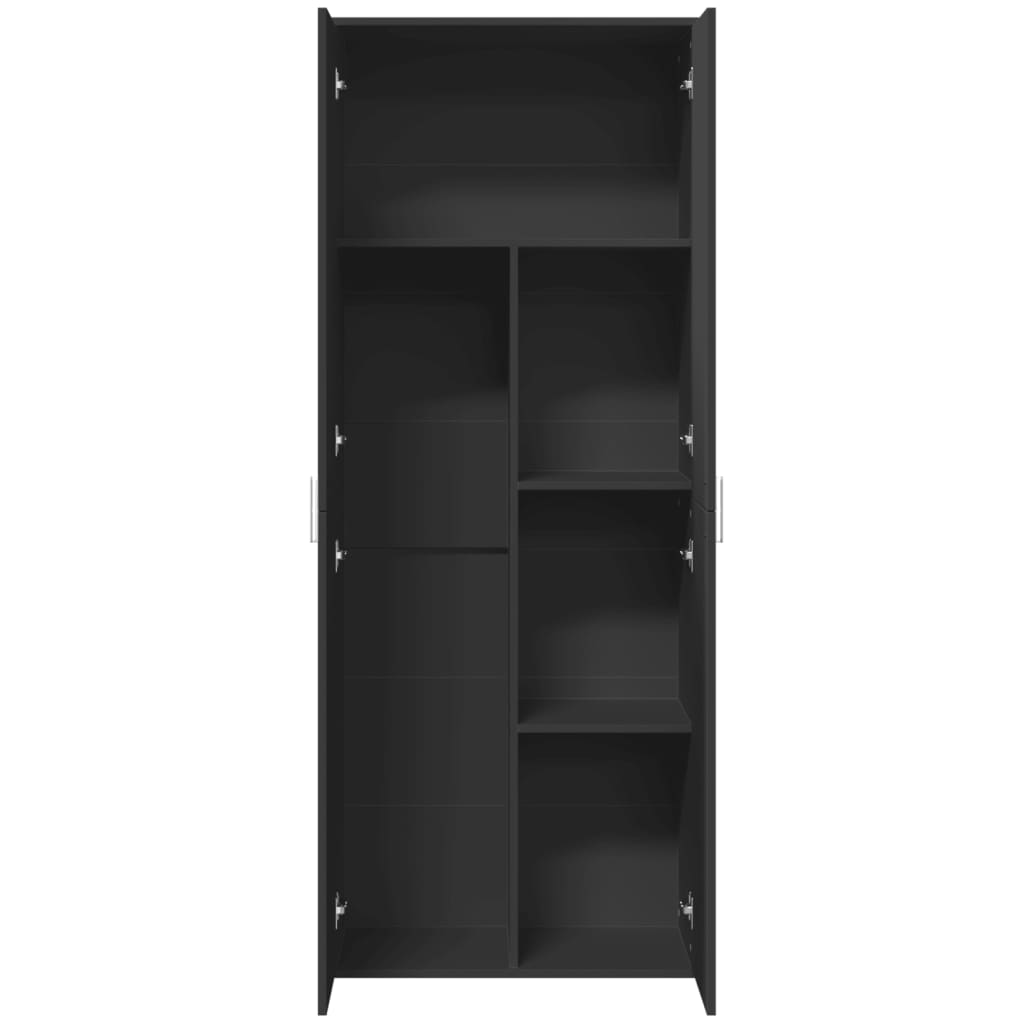 Dulap înalt, negru, 70x35x180 cm, lemn prelucrat GartenMobel Dekor