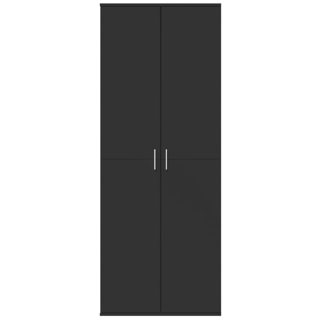 Dulap înalt, negru, 70x35x180 cm, lemn prelucrat GartenMobel Dekor