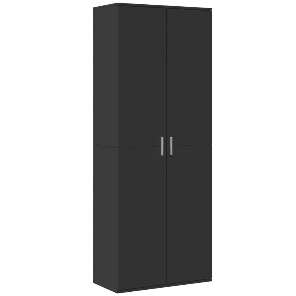Dulap înalt, negru, 70x35x180 cm, lemn prelucrat GartenMobel Dekor