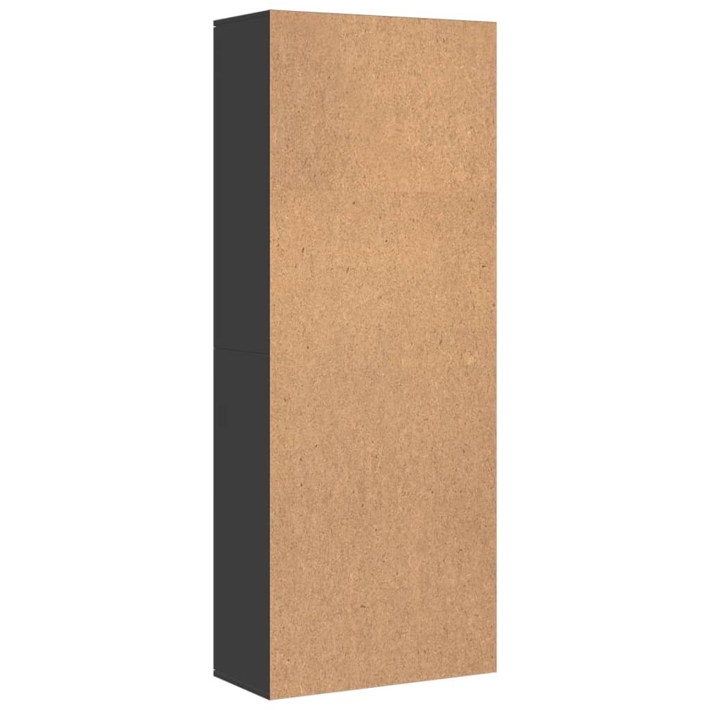 Dulap înalt, negru, 70x35x180 cm, lemn prelucrat GartenMobel Dekor