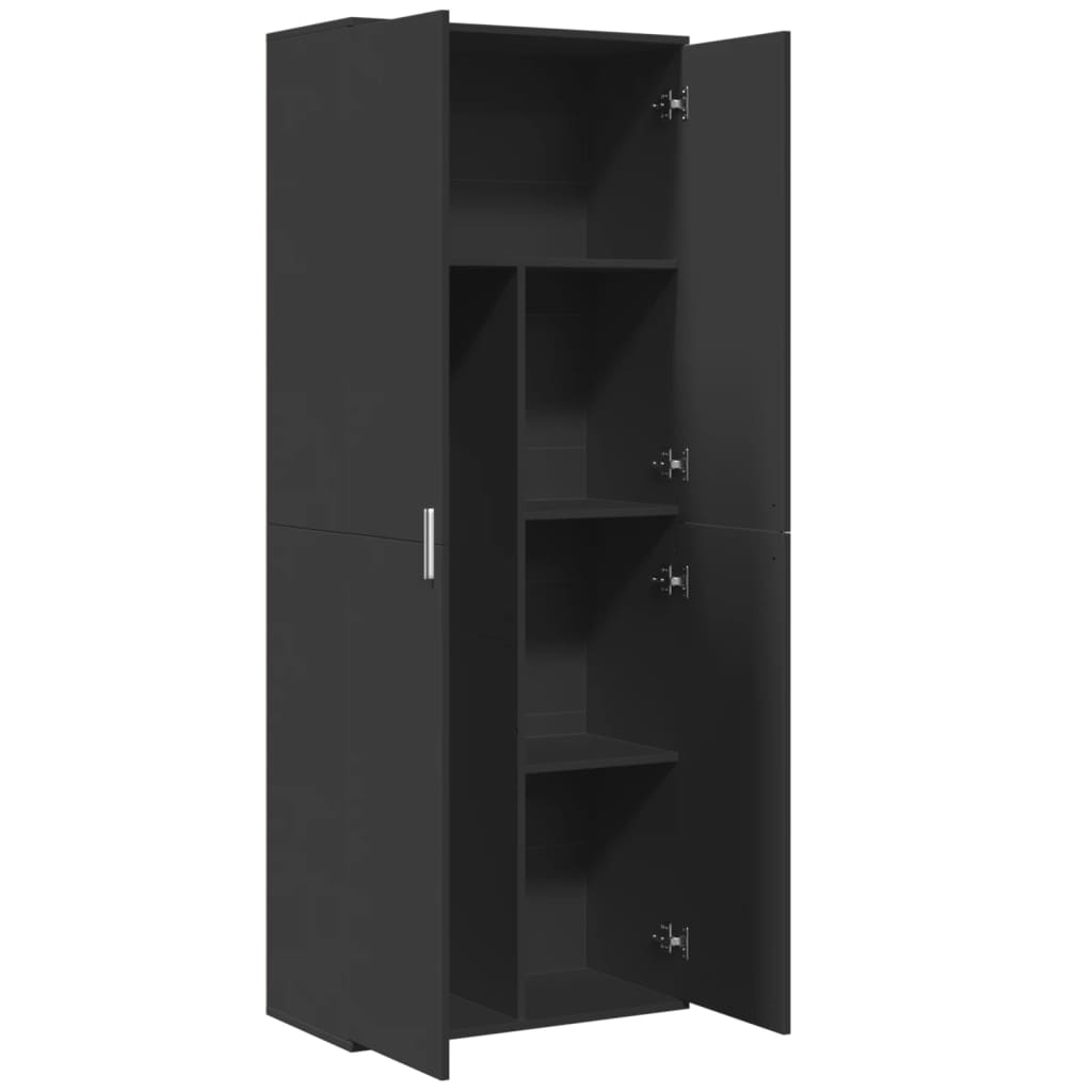 Dulap înalt, negru, 70x35x180 cm, lemn prelucrat GartenMobel Dekor