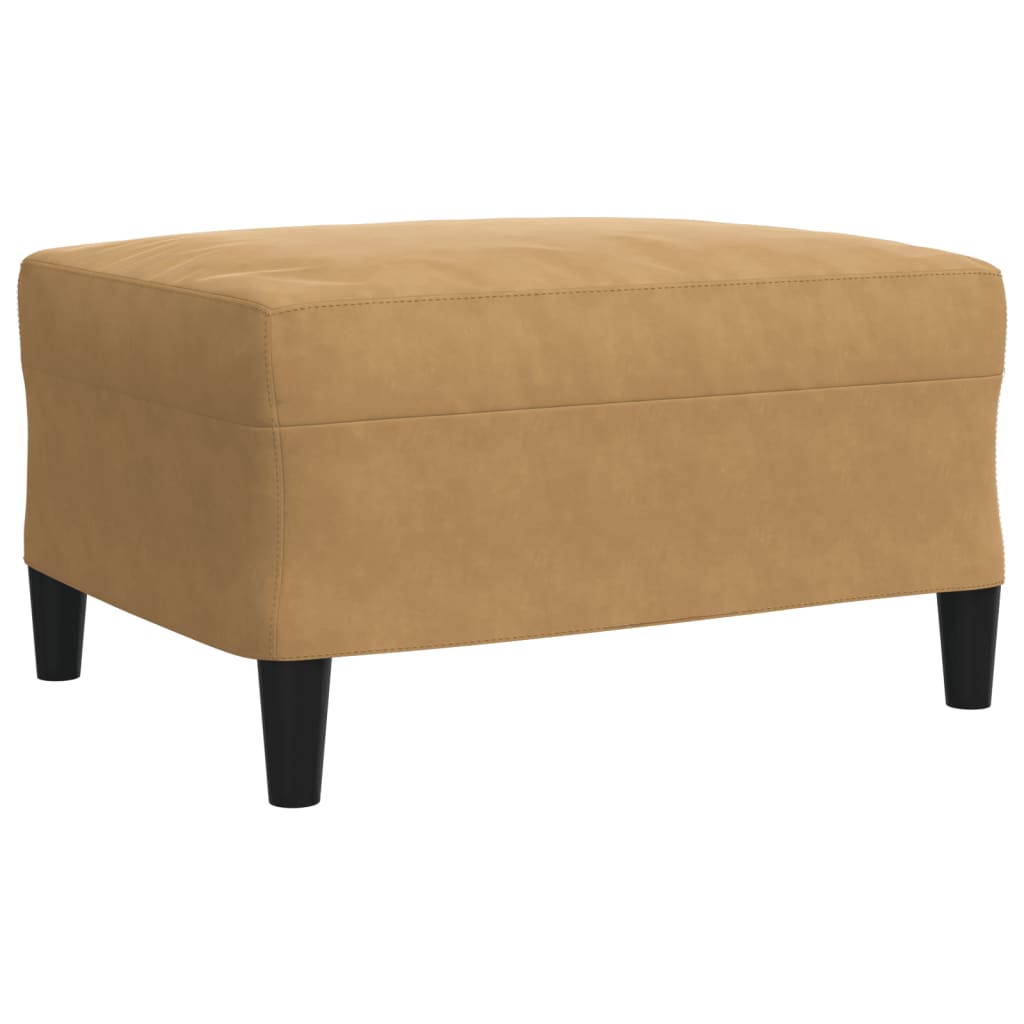 Set de canapele cu perne/rulouri, 3 piese, maro, catifea GartenMobel Dekor