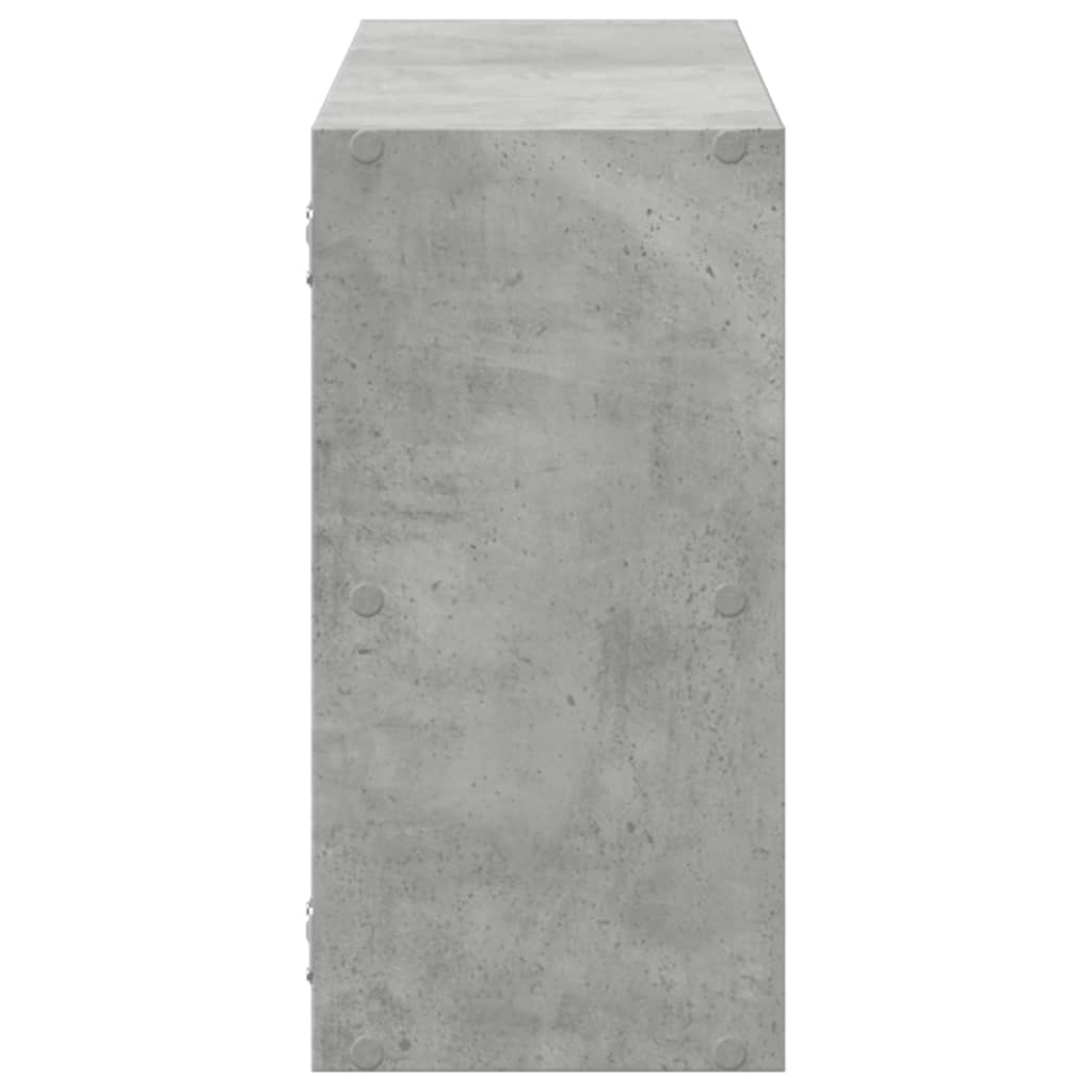 Raft de perete, gri beton, 100x25x50 cm, lemn prelucrat GartenMobel Dekor