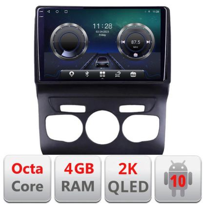 Navigatie Citroen C4 2011-2016 C-241 Android Octa Core Ecran 2K QLED GPS 4G 4+32GB 360 KIT-241+EDT-E410-2K CarStore Technology