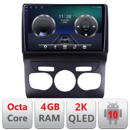 Navigatie Citroen C4 2011-2016 C-241 Android Octa Core Ecran 2K QLED GPS 4G 4+32GB 360 KIT-241+EDT-E410-2K CarStore Technology