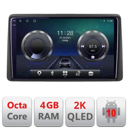 Navigatie Dacia Duster 2018- C-199 Android Octa Core Ecran 2K QLED GPS 4G 4+32GB 360 KIT-199+EDT-E410-2K CarStore Technology