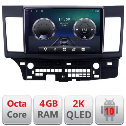 Navigatie MITSUBISHI LANCER Android Octa Core Ecran 2K QLED GPS 4G 4+32GB 360 KIT-037+EDT-E410-2K CarStore Technology