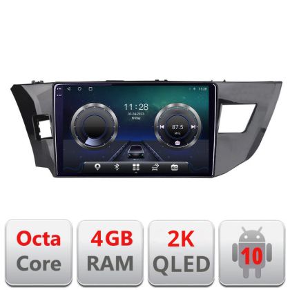 Navigatie Toyota Corolla 2013-2017 C-470 Android Octa Core Ecran 2K QLED GPS 4G 4+32GB 360 KIT-470+EDT-E410-2K CarStore Technology