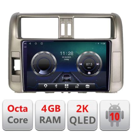 Navigatie Toyota Prado 2010-2013 C-347 Android Octa Core Ecran 2K QLED GPS 4G 4+32GB 360 KIT-347+EDT-E410-2K CarStore Technology