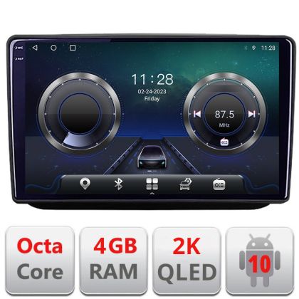 Navigatie Skoda Fabia 2 2009-2014 Android Octa Core Ecran 2K QLED GPS 4G 4+32GB 360 KIT-fabia2+EDT-E410-2K CarStore Technology