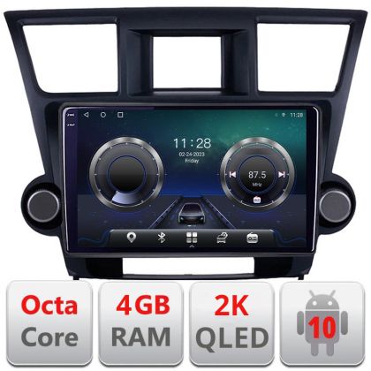 Navigatie Toyota Highlander 2007-2013 Android Octa Core Ecran 2K QLED GPS 4G 4+32GB 360 KIT-highlander+EDT-E410-2K CarStore Technology