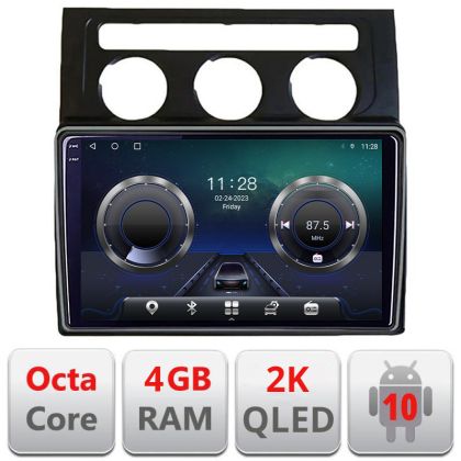 Navigatie VW Touran 2003-2009 clima automata C-touran2 Android Octa Core Ecran 2K QLED GPS 4G 4+32GB 360 kit-touran2+EDT-E410-2K CarStore Technology