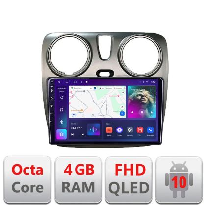 Navigatie Dacia Dokker Android Ecran QLED octa core 4+64 carplay android auto kit-dokker+EDT-E309V3 CarStore Technology