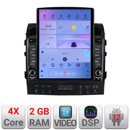 Navigatie Toyota Landcruiser 200 V8 2007-2015 cu navi si 360 Android radio gps internet quad core 2+32 ecran vertical 9.7