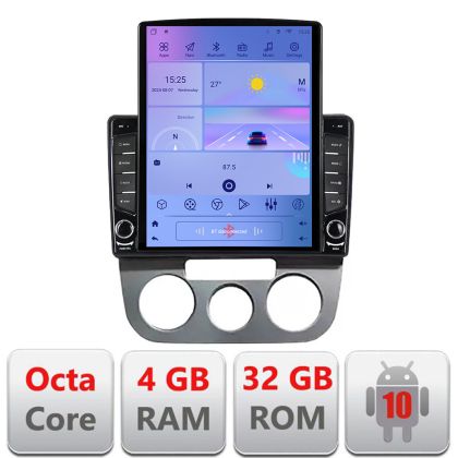 Navigatie VW Golf 5 2004-2010 clima manuala Android radio gps internet Lenovo Octa Core 4+64 LTE KIT-golf5-manual+EDT-E709 CarStore Technology