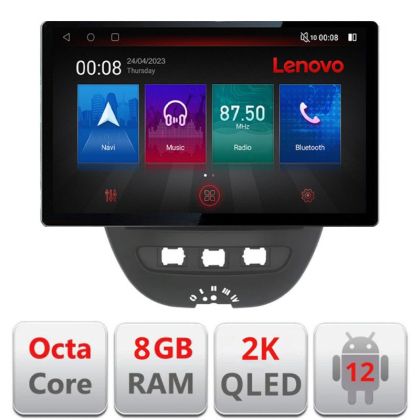 Navigatie Citroen C1 Peugeot 107 Toyota Aygo 2005-2014, Ecran 2K QLED 13