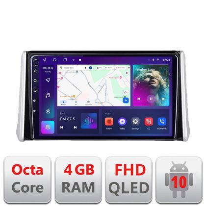 Navigatie Toyota RAV4 2018 Android Ecran QLED octa core 4+64 carplay android auto KIT-RAV4+EDT-E309V3 v1 CarStore Technology