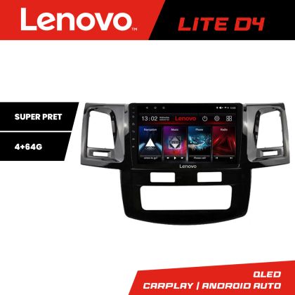 Navigatie Toyota Hilux 2008-2014 Lenovo Kit-143 4+64 GB Android Waze USB Navigatie Internet Youtube Radio CarStore Technology